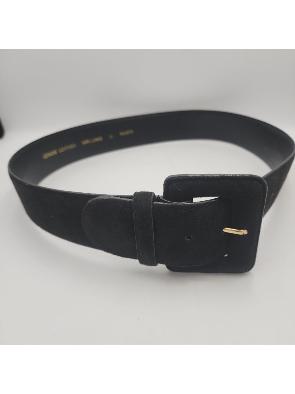 Amanda Smith Leather Wide Belt XL Suede Fits 33-37"